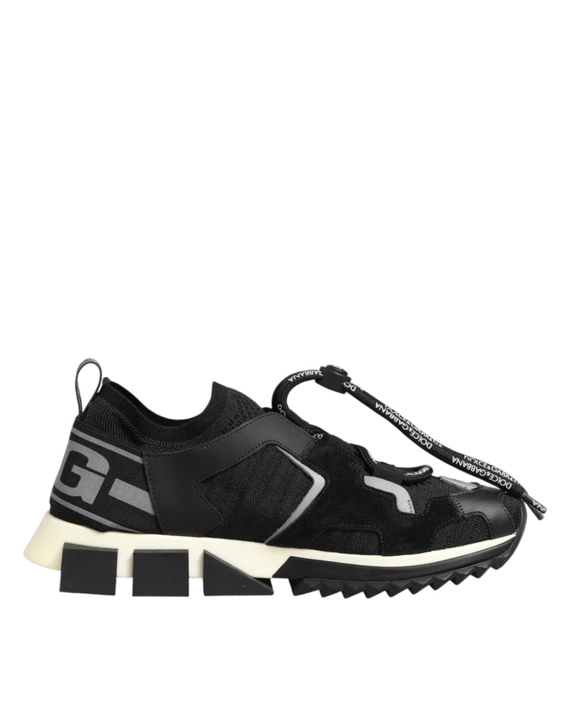 Dolce & Gabbana Black Mesh Sorrento Sneakers