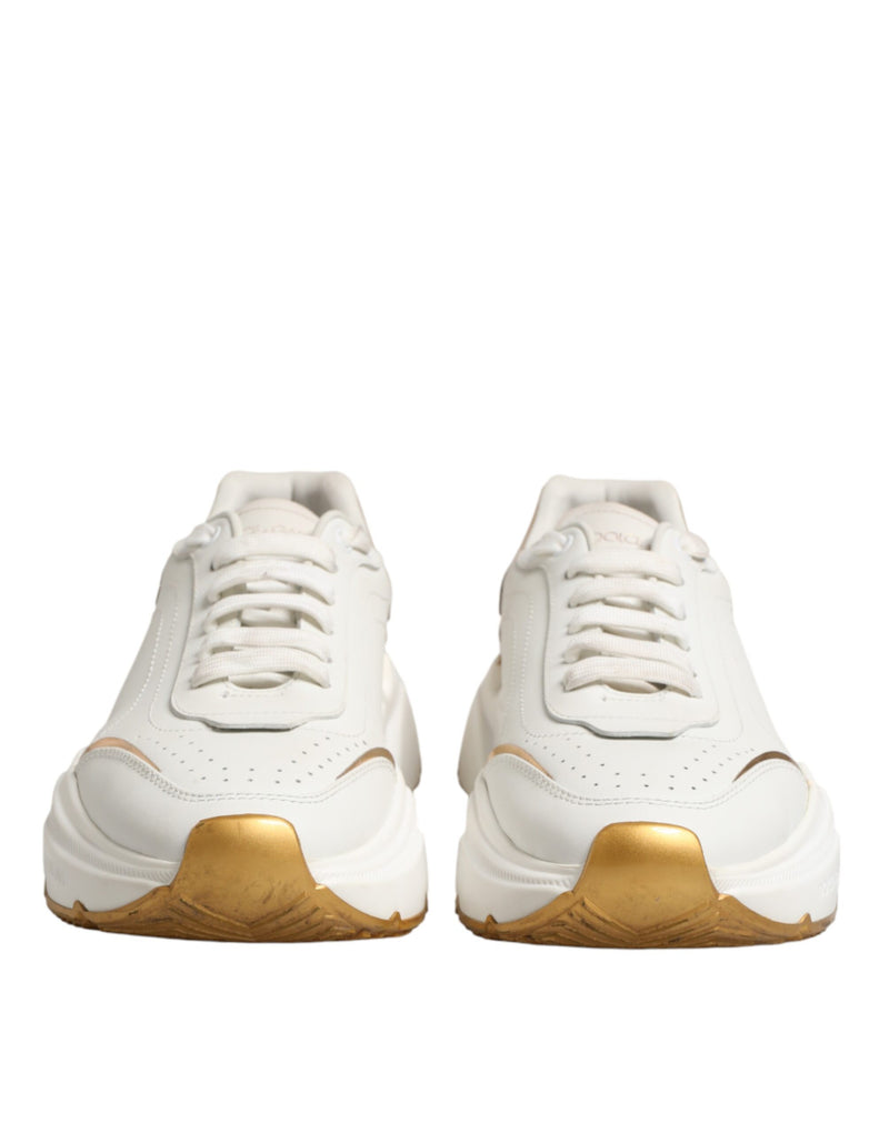 Dolce & Gabbana White Gold Daymaster Low Top Sneakers