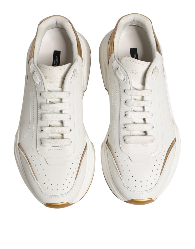 Dolce & Gabbana White Gold Daymaster Low Top Sneakers