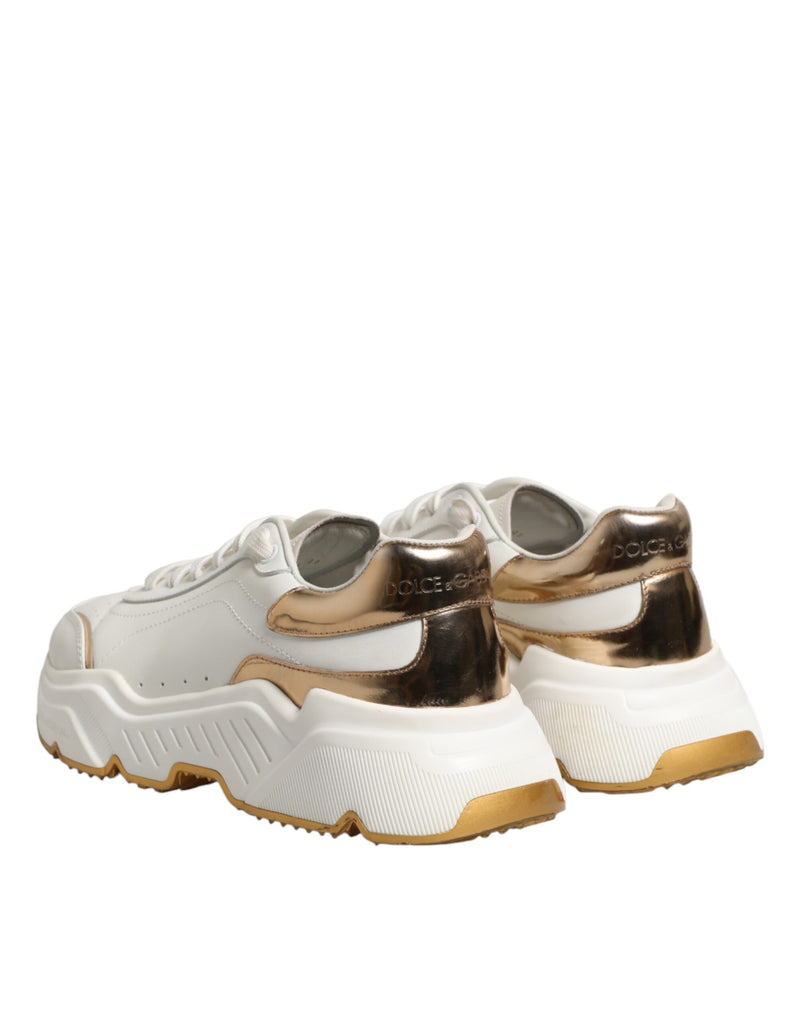 Dolce & Gabbana White Gold Daymaster Low Top Sneakers