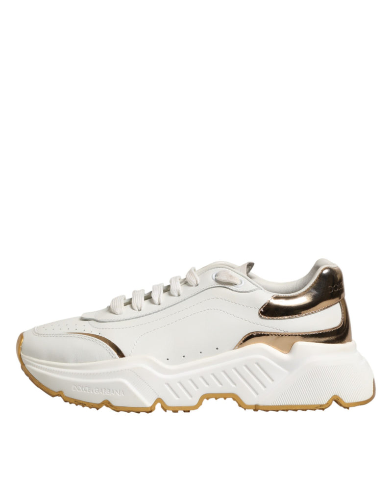 Dolce & Gabbana White Gold Daymaster Low Top Sneakers
