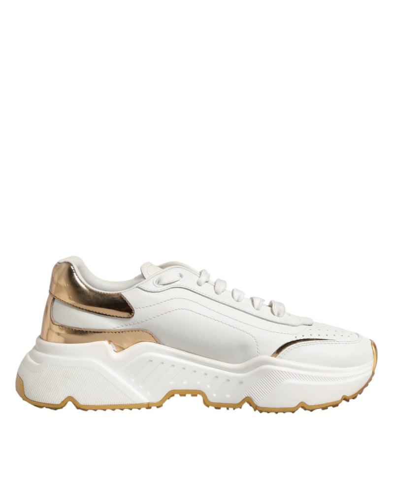 Dolce & Gabbana White Gold Daymaster Low Top Sneakers