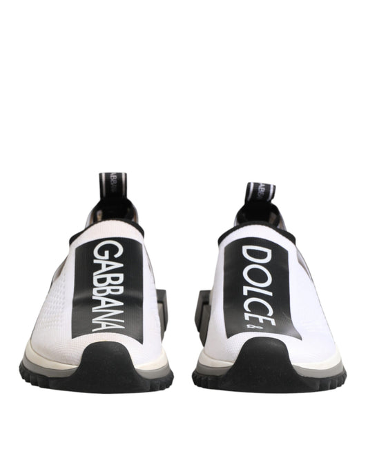 Dolce & Gabbana White Logo Low Top Sorrento Sneakers