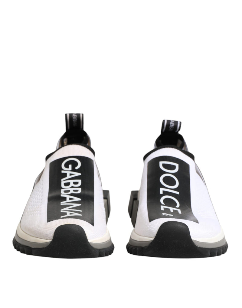 Dolce & Gabbana White Logo Low Top Sorrento Sneakers