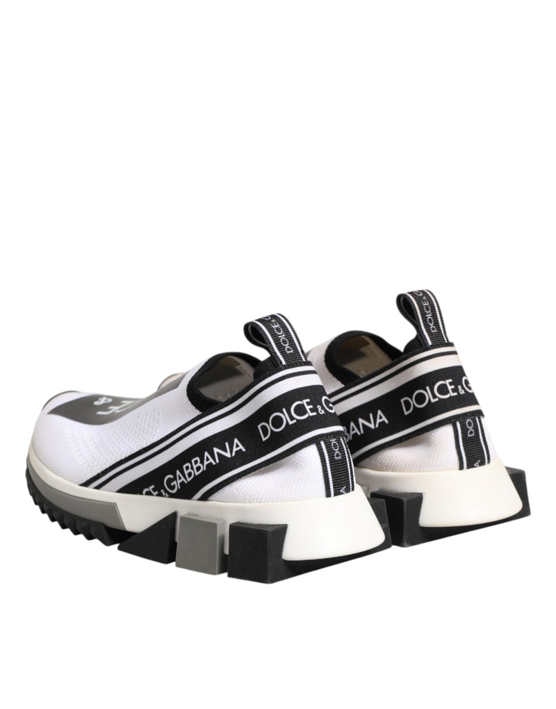 Dolce & Gabbana White Logo Low Top Sorrento Sneakers
