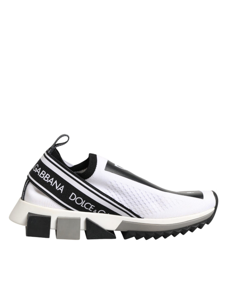 Dolce & Gabbana White Logo Low Top Sorrento Sneakers