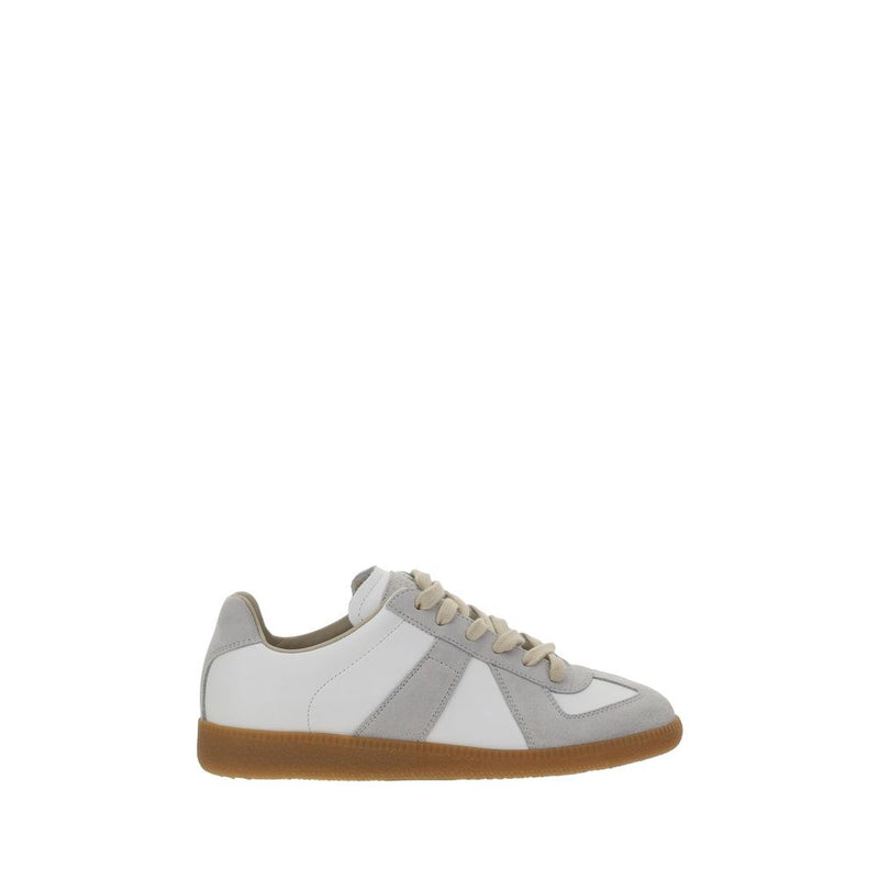 Baskets basses Margiela Bos Taurus en cuir de veau blanc