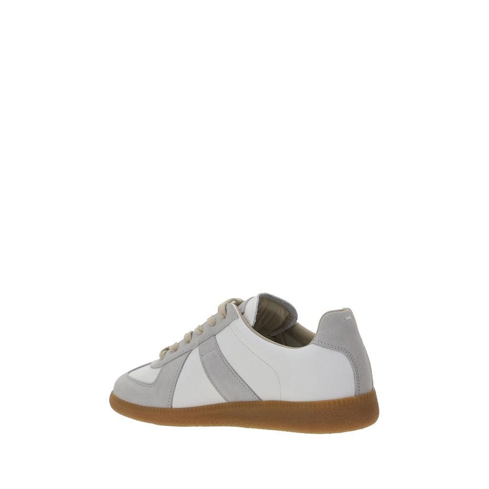 Baskets basses Margiela Bos Taurus en cuir de veau blanc