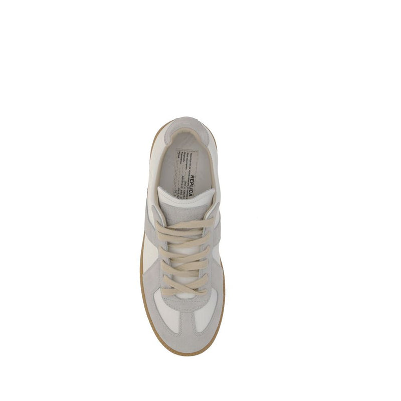Baskets basses Margiela Bos Taurus en cuir de veau blanc