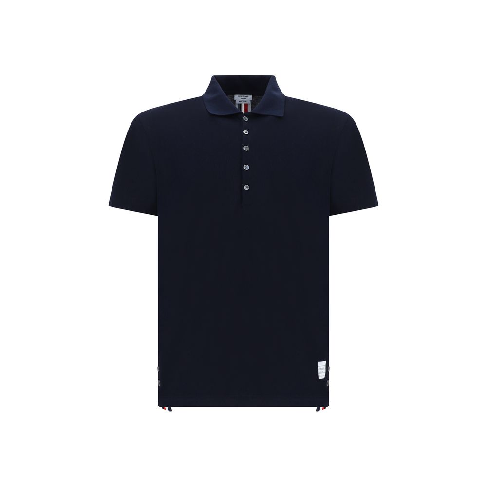 Polo Shirt en Coton Bleu Thom Browne