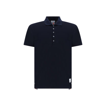 Polo bleu en coton Thom Browne