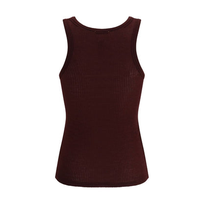 Haut en laine polaire marron Forte_Forte