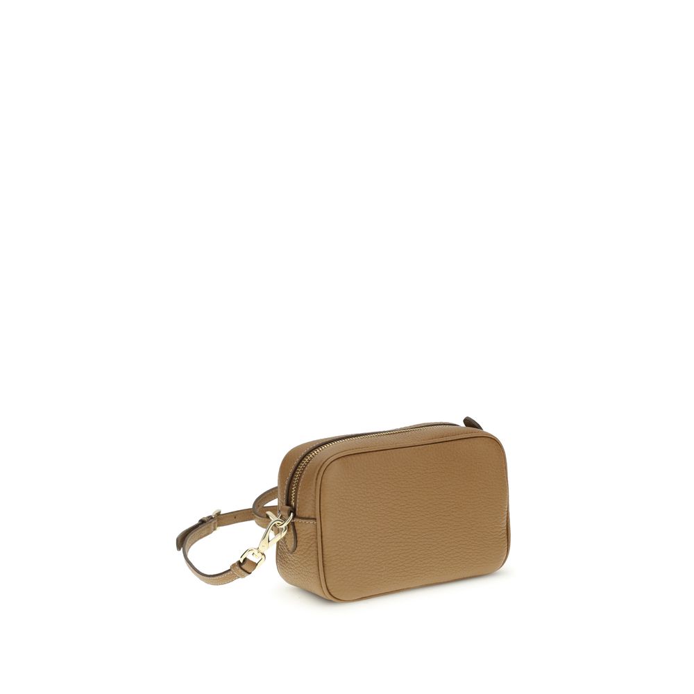 Sac bandoulière Prada Bos Taurus en cuir de veau beige