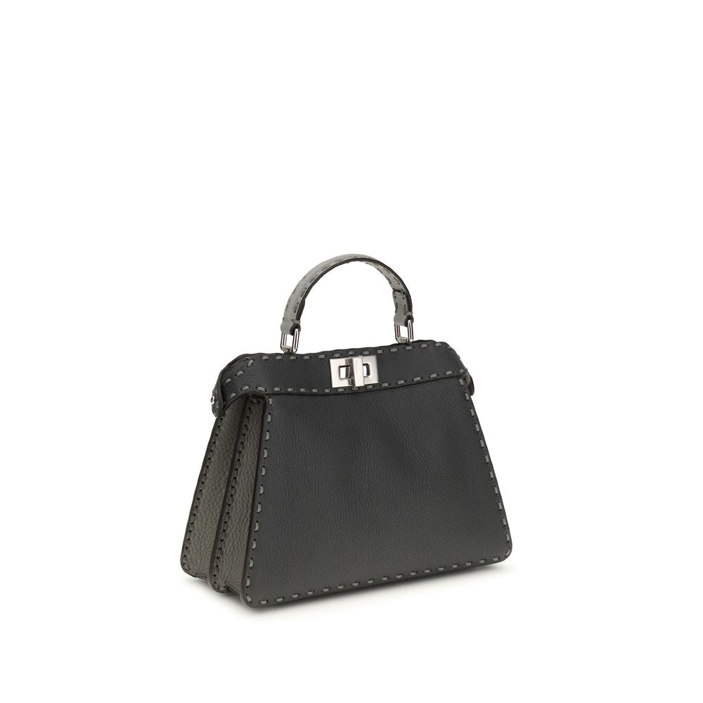 Sac bandoulière Fendi en cuir gris