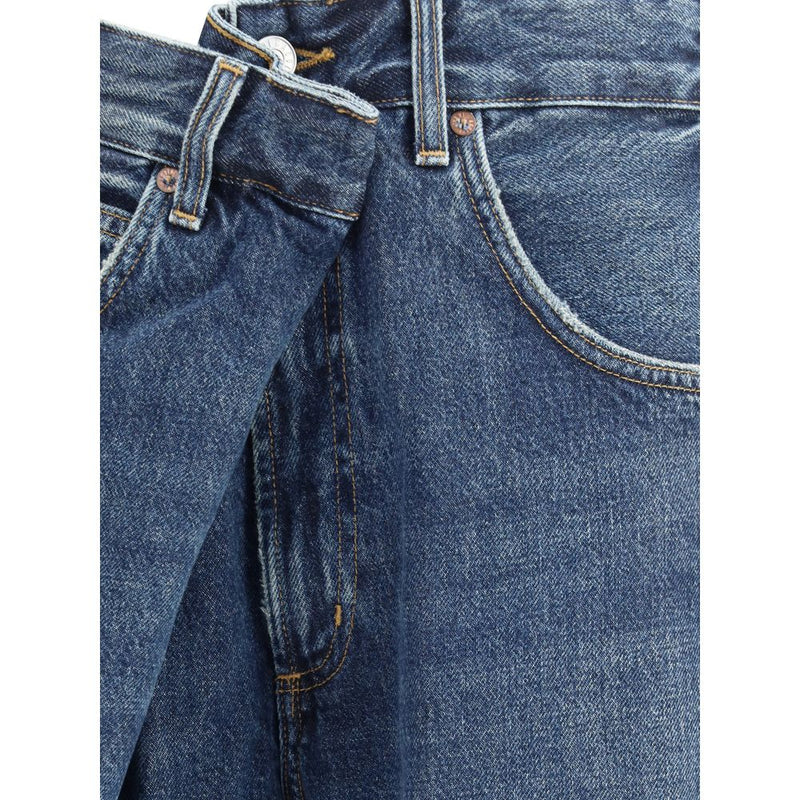 Agolde Vana Blue Wide Leg Jeans - Modern Cotton Denim