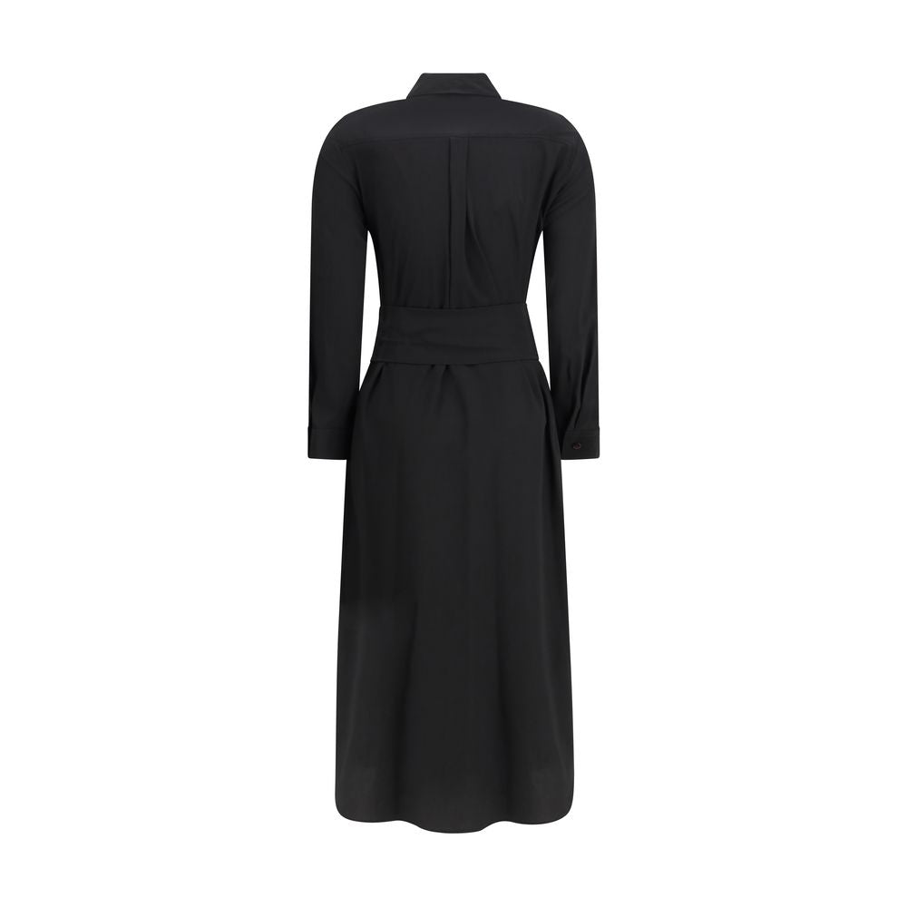 Robe décontractée en soie noire Ella