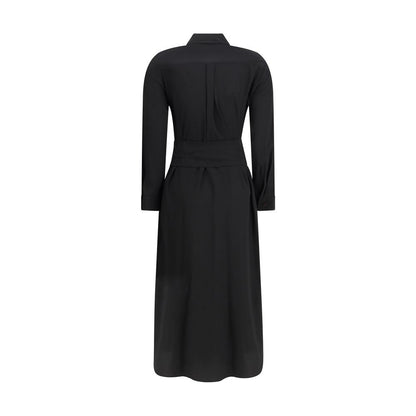 Robe décontractée en soie noire Ella