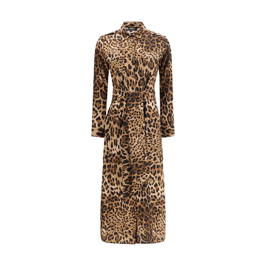 Robe décontractée en soie multicolore Ella