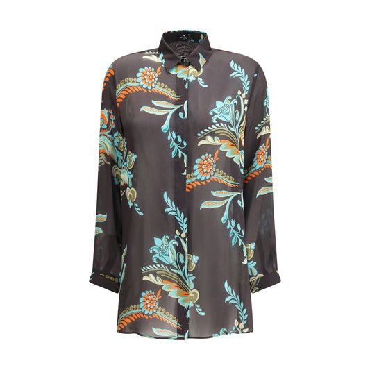 Chemise Etro à motif en soie multicolore