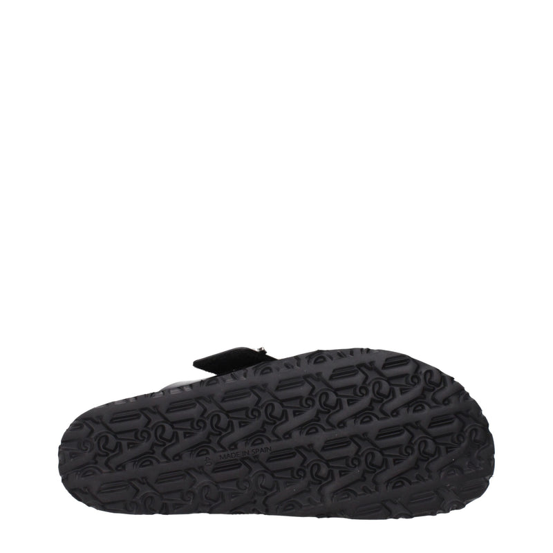 Palm Angels Black Leather Slippers - Comfort and Style Combined