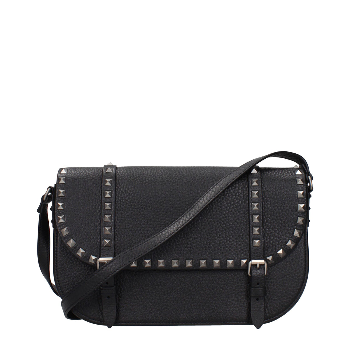 Sac à bandoulière en cuir noir Valentino Garavani