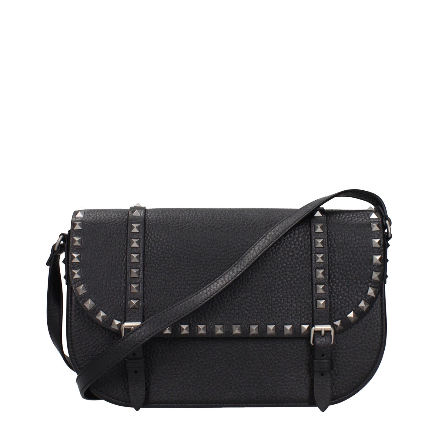 Valentino Garavani zwarte leren crossbodytas