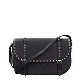 Sac à bandoulière en cuir noir Valentino Garavani