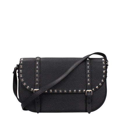 Valentino Garavani zwarte leren crossbodytas