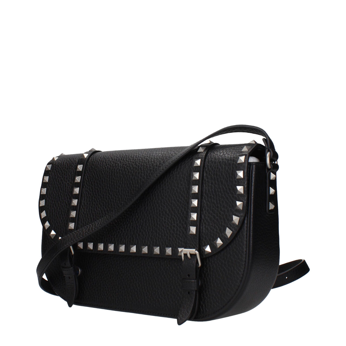 Sac à bandoulière en cuir noir Valentino Garavani