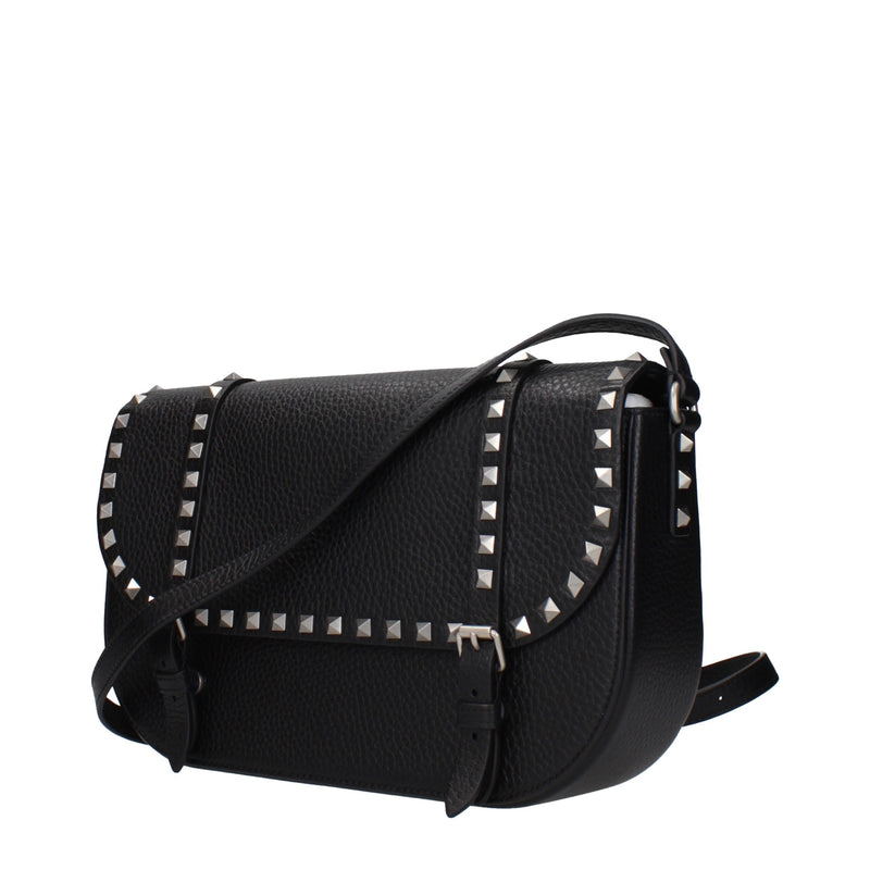 Sac à bandoulière en cuir noir Valentino Garavani
