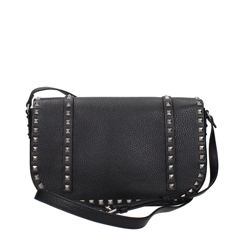 Sac à bandoulière en cuir noir Valentino Garavani