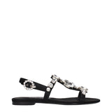 Dolce & Gabbana Black Satin Flat Sandals - Élégance et Confort