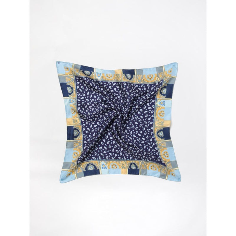Etro Blue Silk Foulard - Elegant Neck Scarf for Men