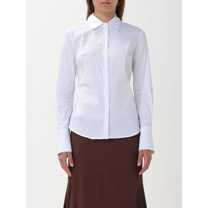 PINKO White Cotton Dress Shirt - Élégance et Confort