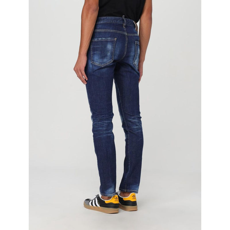 Dsquared² Blue Cotton Skinny Jeans for Men