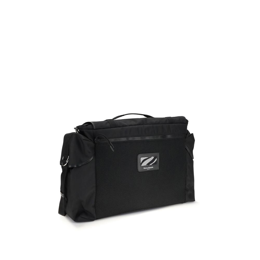 Sac bandoulière Margiela en polyamide noir