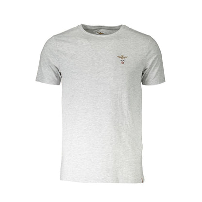 T-Shirt en Coton Gris Aeronautica Militare