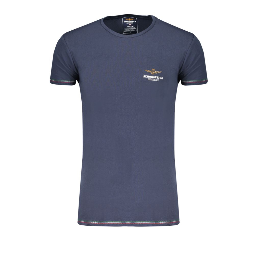 T-shirt sous-vêtement homme en coton bleu Aeronautica Militare