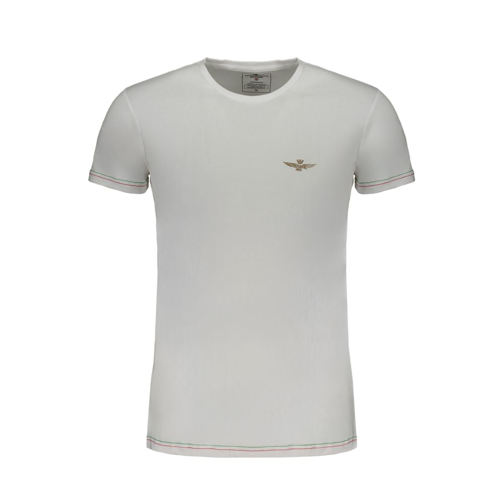 T-shirt en coton blanc Aeronautica Militare