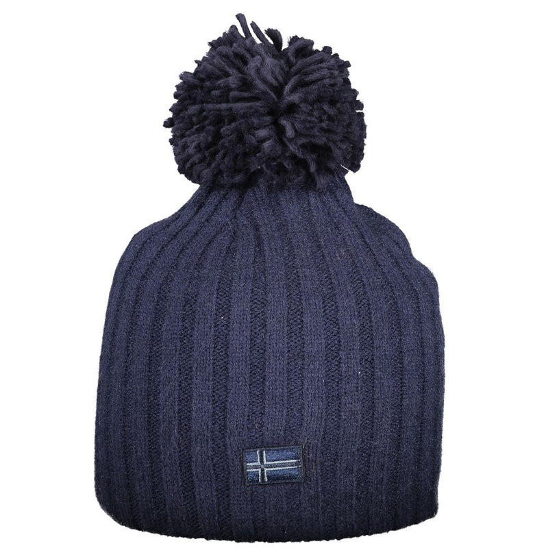 Norway 1963 Blue Pompom Hat - Chic Winter Accessory for Women