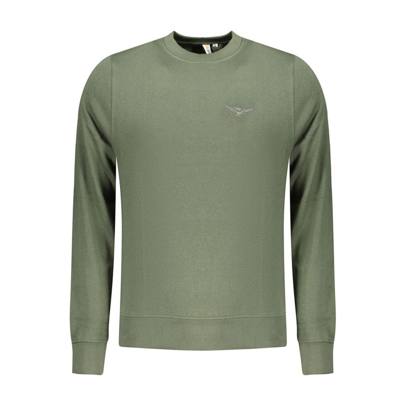 Accademia Militare Green Cotton Men Sweater - Luxury Streetwear