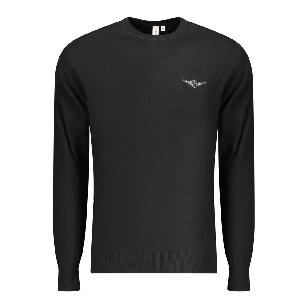 Accademia Militare Black Cotton Men's Sweater - Timeless Elegance