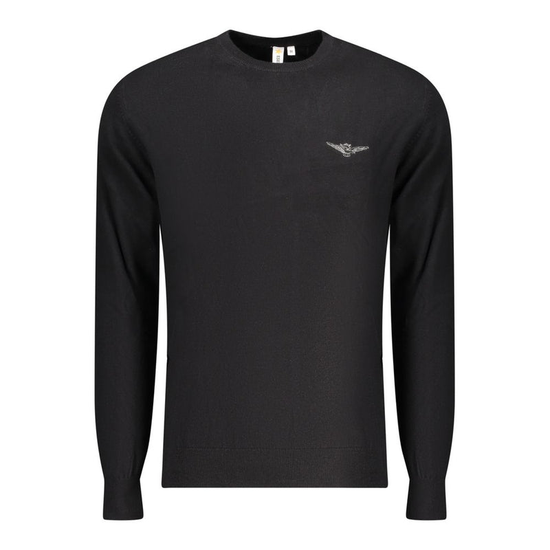 Accademia Militare Black Cotton Men's Sweater - Timeless Elegance