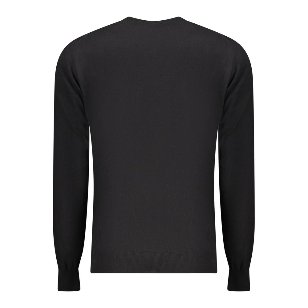 Accademia Militare Black Cotton Men's Sweater - Timeless Elegance