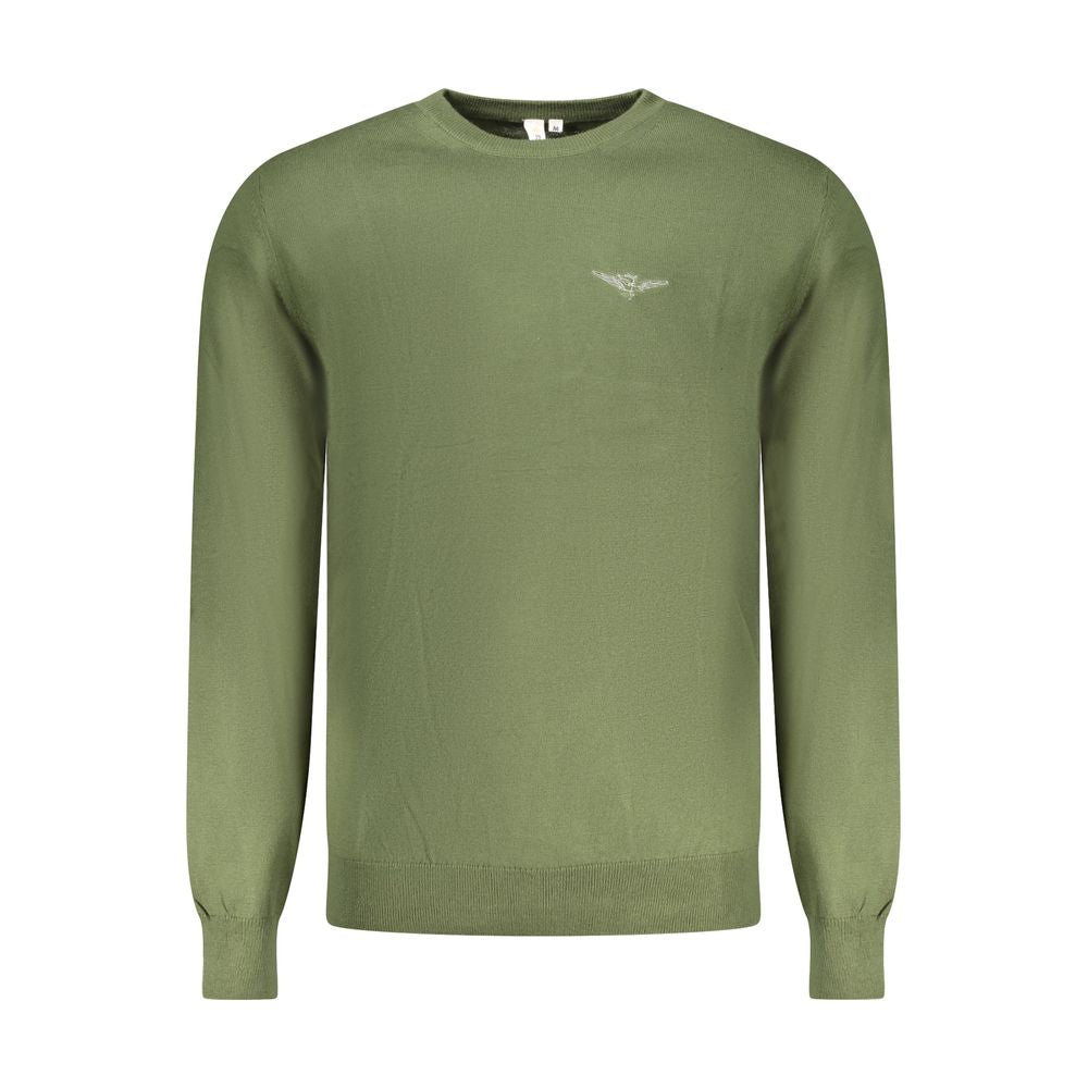 Accademia Militare Green Cotton Men Sweater - Stylish Comfort