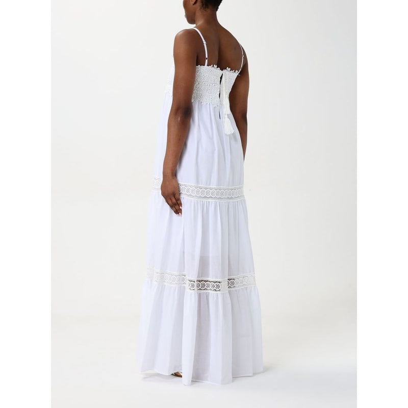 Kaos White Cotton Casual Dress for Women - IT42