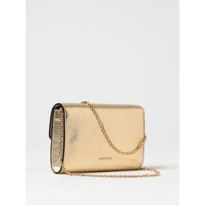 Coccinelle Gold Leather Handbag - Élégance et Praticité