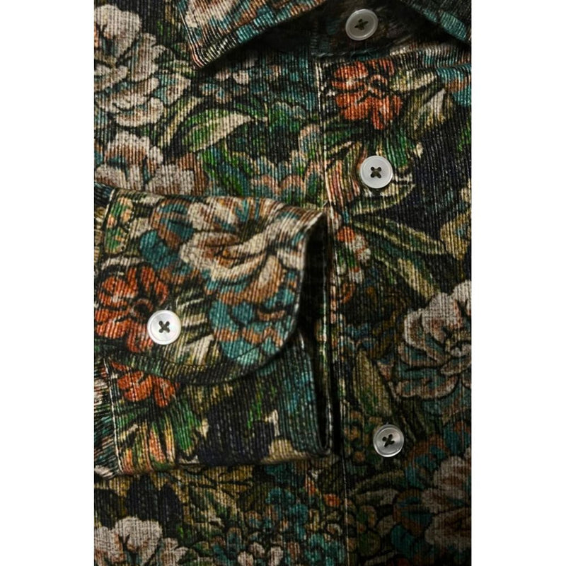 Chemise Slim Fit Multicolore en Coton Bagutta pour Homme