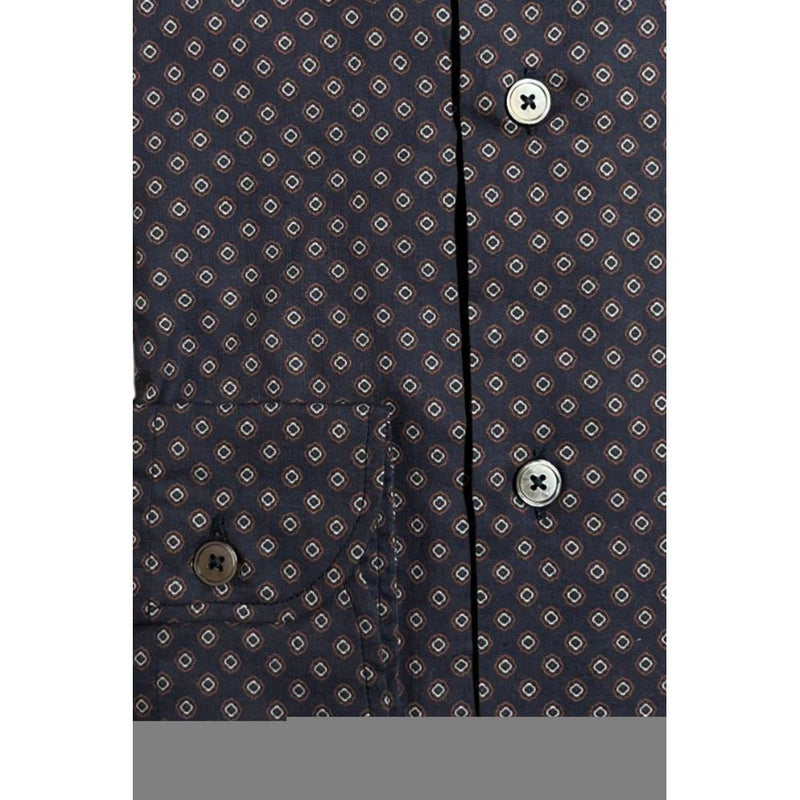 Bagutta Blue Cotton Slim Fit Shirt for Men