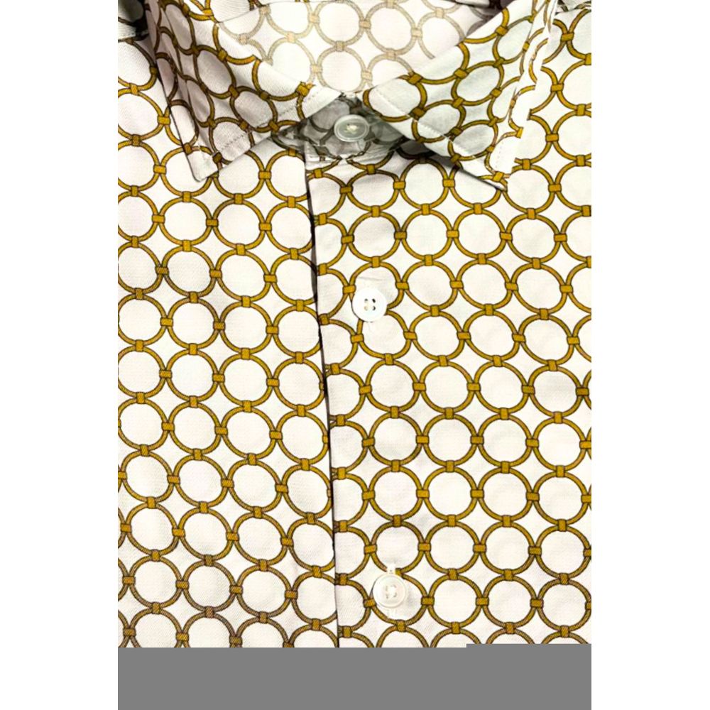 Chemise Slim Fit Blanche en Viscose pour Homme Bagutta